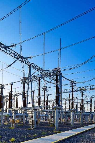 istock Solar photovoltaic large base booster station 1133746893