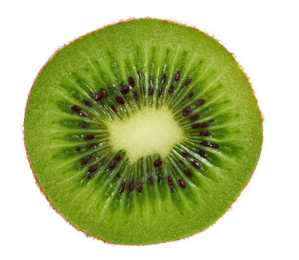 istock Slice of kiwi fruit isolated on white background 1133748058