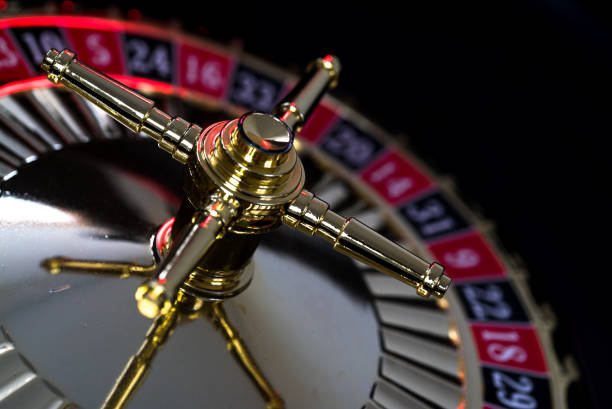 High contrast image of casino roulette