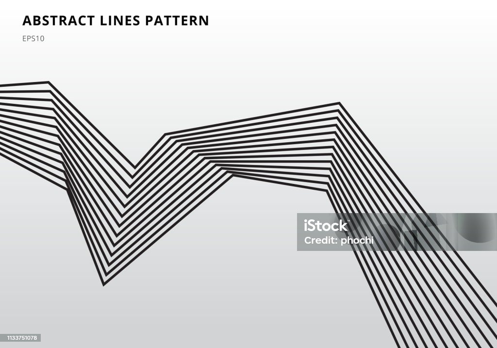 Abstract black stripe lines graphic optical art on white background Abstract black stripe lines graphic optical art on white background. Vector illustration Striped stock vector