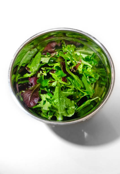 Healthy Eating: Bowls of Gourmet Lettuce Greens