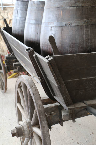 istock An old wagon with barrels in the village 1133753371