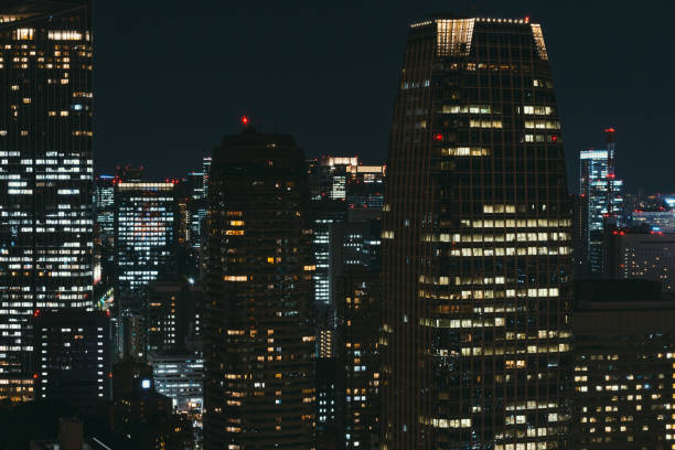 istock Tokyo skyscrapers at night 1133754846