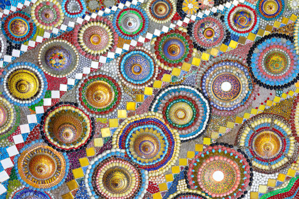 Colorful pattern of benjarong for background.