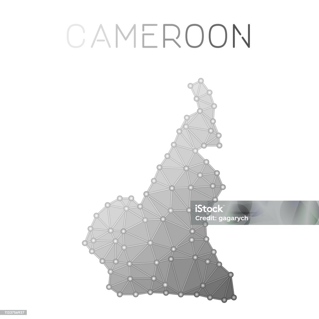 Cameroon Shape Cameroon Polygonal Vector Map Stock Illustration - Download Image Now ...