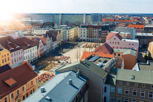 Skyline Cottbus with old market