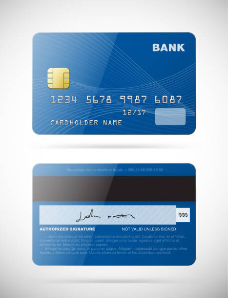 istock Set of credit cards on black background. 1133758882