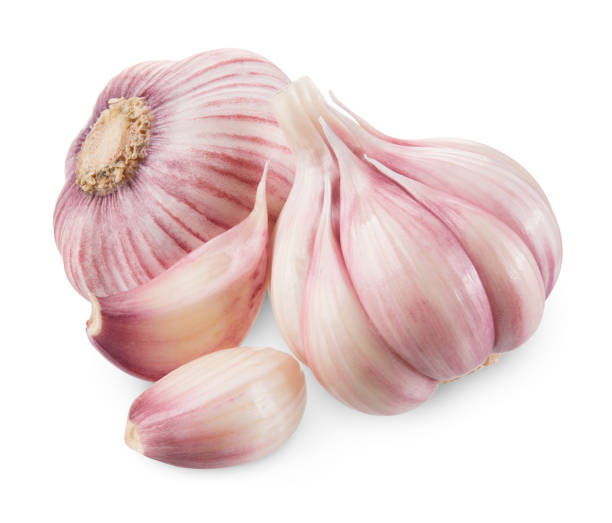 Garlic bulb and cloves. Garlic bulb and cloves. Garlic isolated on white. With clipping path. garlic bulb photos stock pictures, royalty-free photos & images