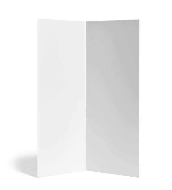 istock folded leaflet white blank paper template book desktop calendar 1133764036