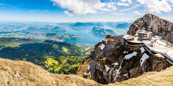 Pilatus Kulm, summit above Lake Lucerne, Switzerland, Europe