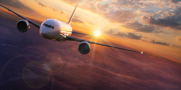istock Commercial airplane jetliner flying above dramatic clouds. 1133766209