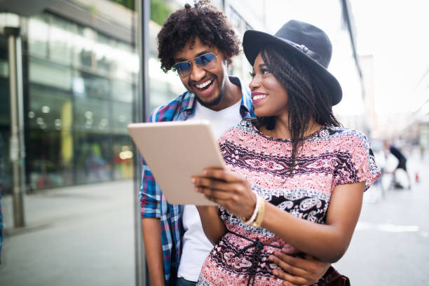istock Young couple shopping on internet with tablet 1133767178