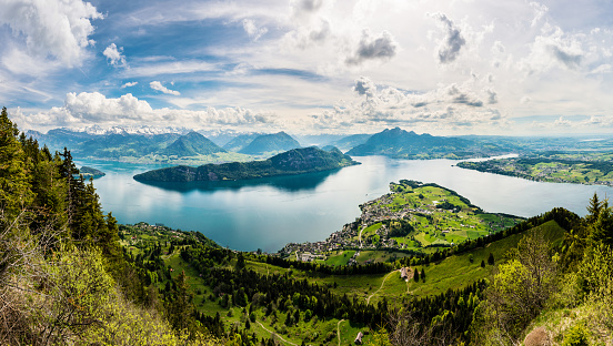 Panoramic view of Hochkönig - Mandlwände in Austria, Bischofshofen, Salzburg, Salzburger Land