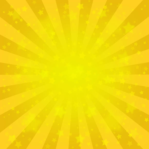 ilustrações de stock, clip art, desenhos animados e ícones de bright yellow starry background - star shape flash