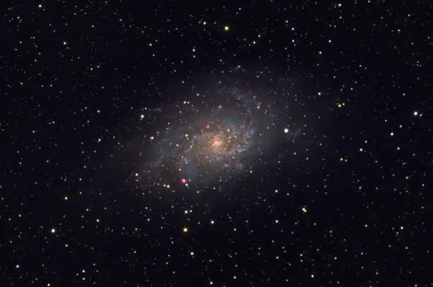 Photo of Messier 33 Triangulum galaxy in the constellation Triangulum
