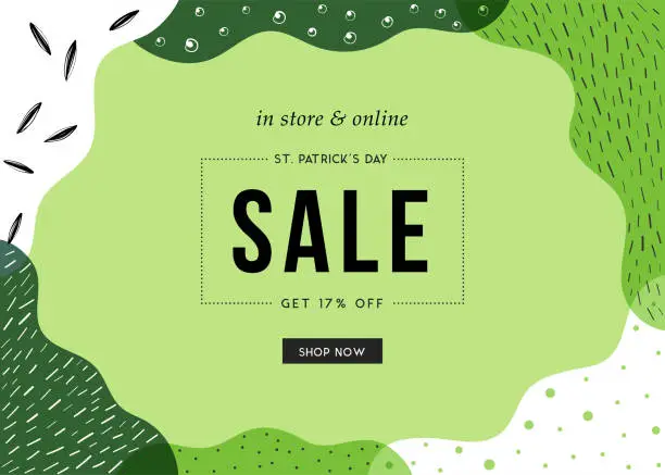 Vector illustration of Patrick's Day Sale Banner_04