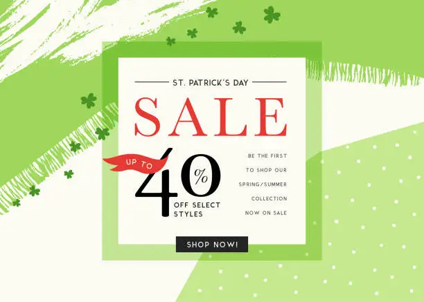 Vector illustration of Patrick's Day Sale Banner_01