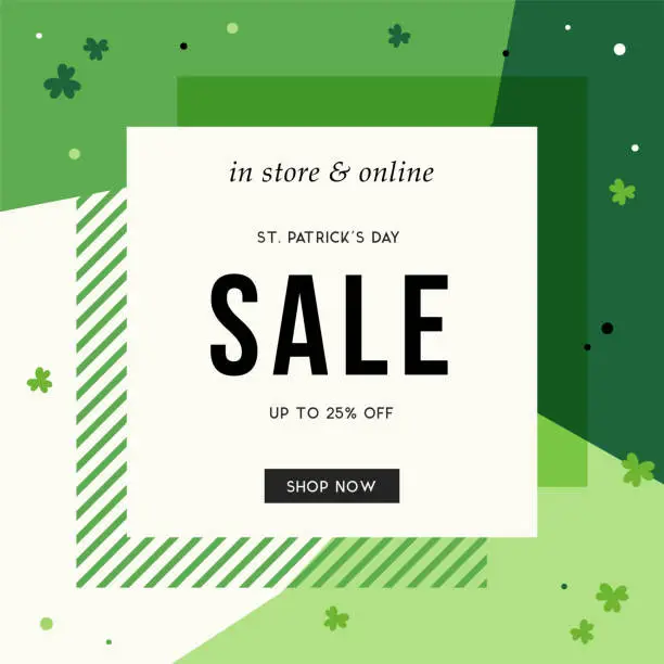 Vector illustration of Patrick's Day Sale Banner_18