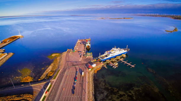 istock The Virtsu harbor in an aerial view 1133774716