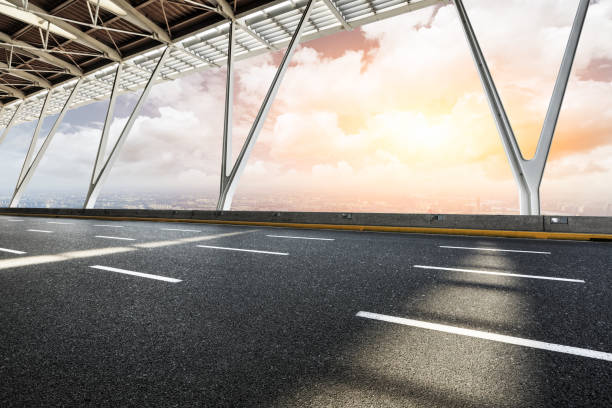 istock Asphalt highway passing above modern city in Shanghai 1133775085