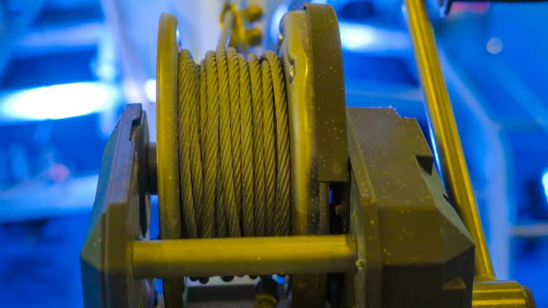 istock The steering lever with a rope 1133776543