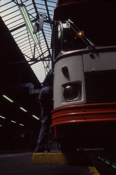 istock Mechanic in a bus shop 1133779530
