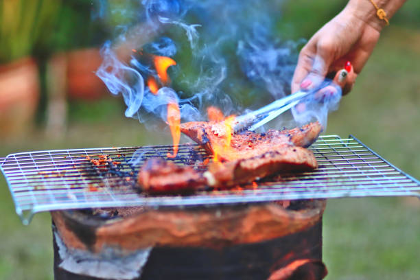 istock Grilling meat in a traditional grill 1133783265