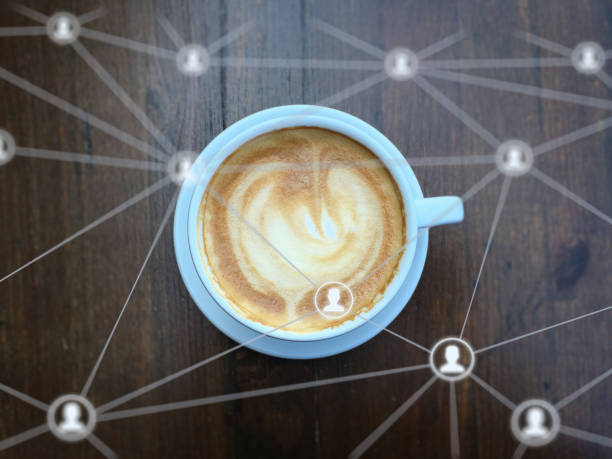 istock Social media marketing network communication coffee 1133784065