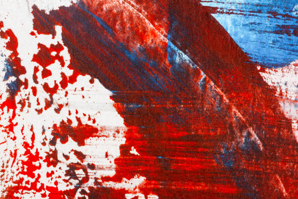istock Abstract red and blue hand painted acrylic background 1133784119