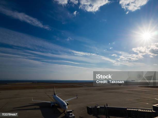 One Day Of Kobe Airport Stock Photo - Download Image Now - Airport Runway, Air Vehicle, Aircraft Wing
