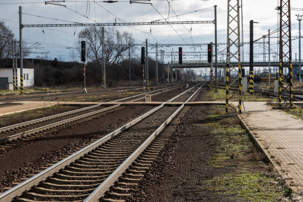 istock railway station leading to the railway station 1133785442