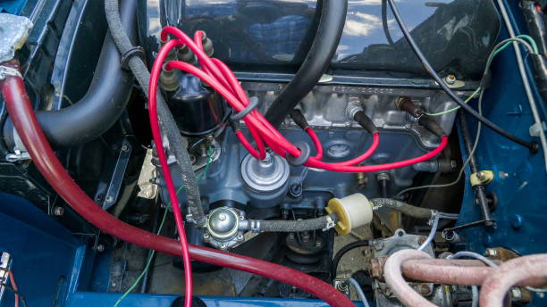 istock The engine from the old vintage car 1133786633