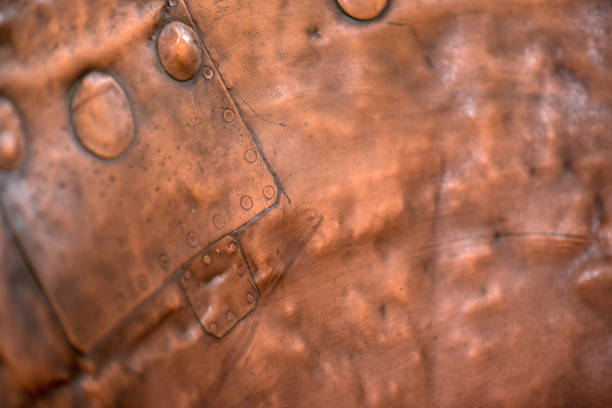 Decorative copper tray backgrounds Text space