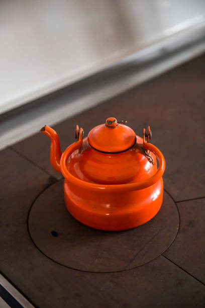 istock Teapot on a wood burning stove. 1133791658
