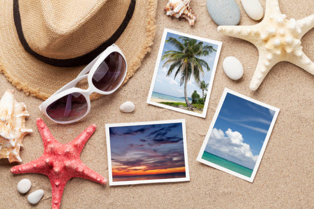 istock Travel vacation accessories and photos 1133794398