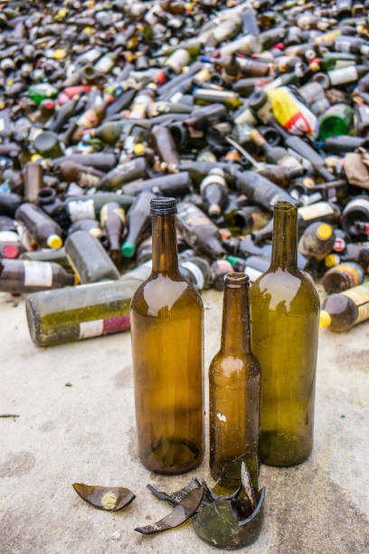 istock Brown glass bottles recycling yard 1133795311