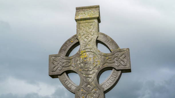 istock Big cross tomb inside the cemetery Ireland 1133795925
