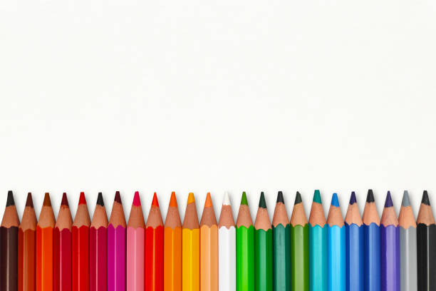 istock Color pencils isolated on white background 1133796975