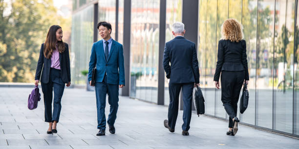 istock Business people walking at outdoors 1133798480