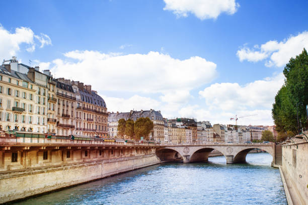 istock Bridge Pont Saint-Michel in Paris cite island 1133798787