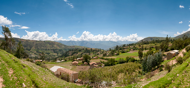 Landscape View Of Parun Valley Near Caraz In The Peruvian Andes