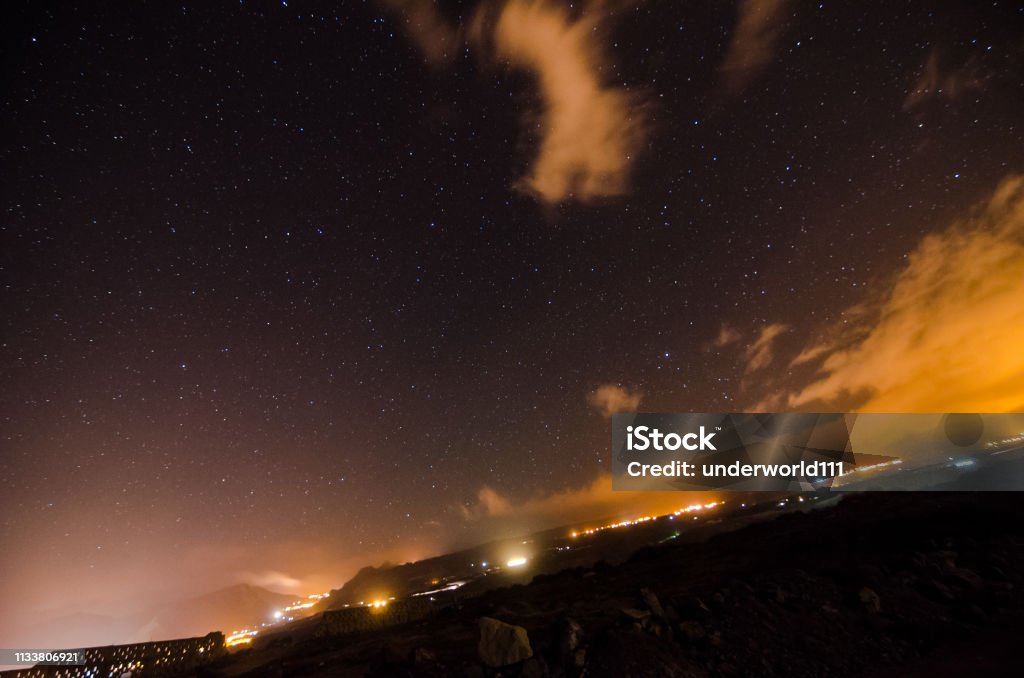 Starry Night Sky Starry Night Sky with a lot of Stars Background Abstract Stock Photo