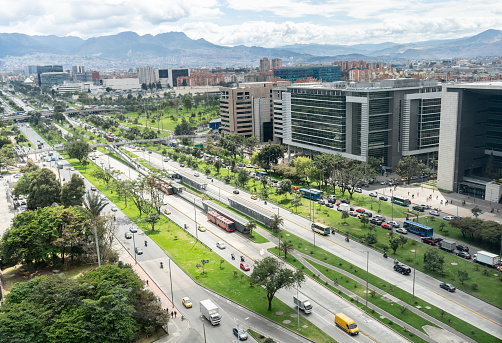 Beautiful view of city life in Bogota, Colombia