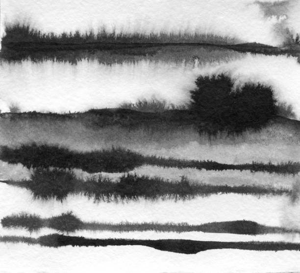 istock Abstract ink landscape hand drawn illustration. 1133808278