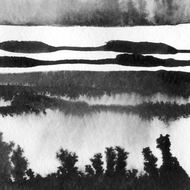 istock Abstract ink landscape hand drawn illustration. 1133808346
