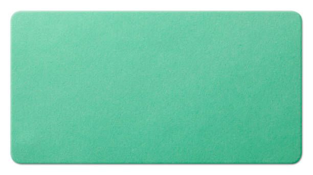 istock Green paper texture on white background. Photo with clipping path. 1133811047