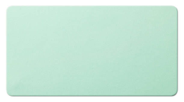 istock Green paper texture on white background. Photo with clipping path. 1133811220