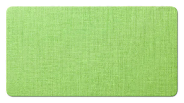 istock Green paper texture on white background. Photo with clipping path. 1133811365
