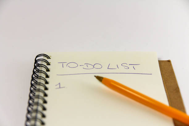 istock To do list in spiral notepad. White background, flat lay style. 1133811445