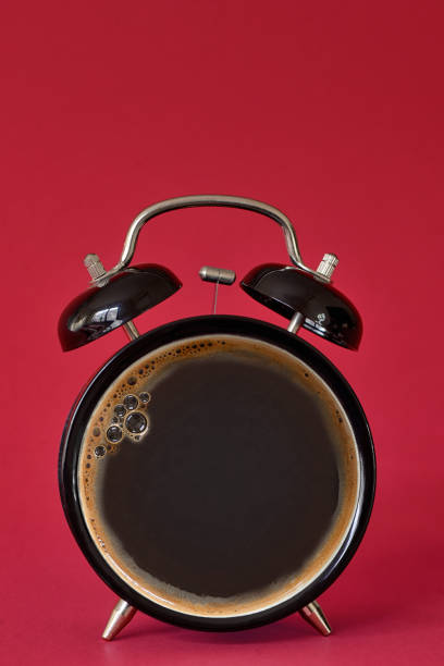 istock Concept of clock cup of coffee 1133811853